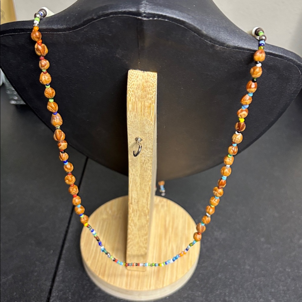 Native American Ghost Bead Native Beaded Long Nec… - image 5